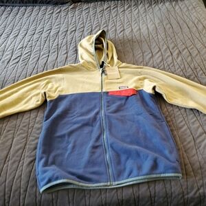 NWT Patagonia Kids Blue and Tan Hooded Jacket